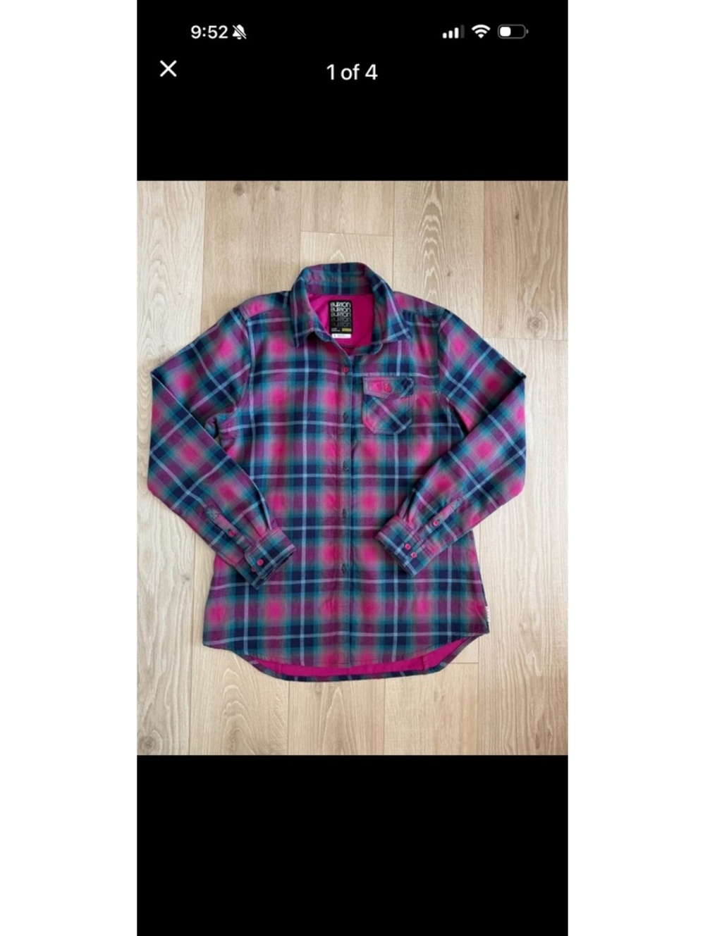 Burton Dryride Layer Flannel Shirt Size L